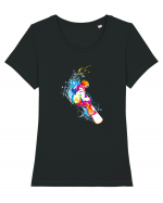 Just Snowboard  Tricou mânecă scurtă guler larg fitted Damă Expresser