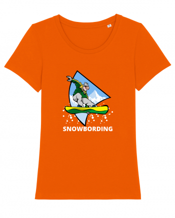 Snowboarding  Bright Orange