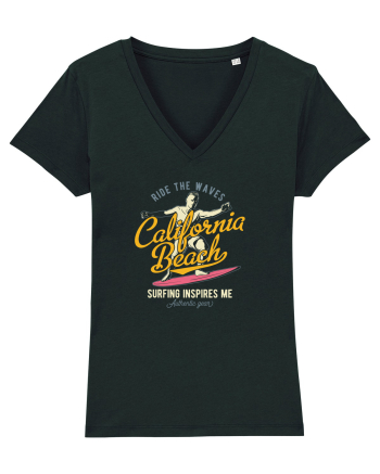 Ride the Waves California Beach Black