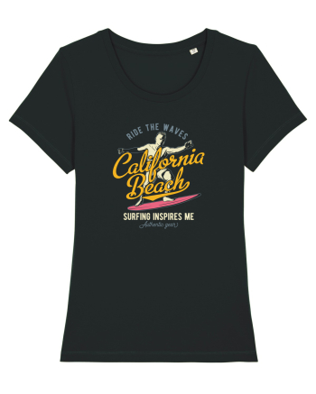 Ride the Waves California Beach Black