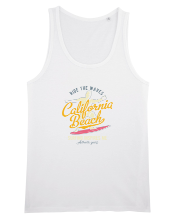 Ride the Waves California Beach White