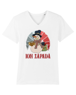 Ion Zăpadă - Haioase de Crăciun Tricou mânecă scurtă guler V Bărbat Presenter