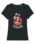 Moș Crăcilă - Haioase de Crăciun Tricou mânecă scurtă guler larg fitted Damă Expresser