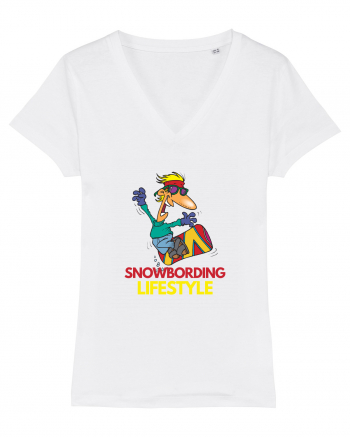 Snowboarding Lifestyle White