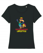 Snowboarding Lifestyle Tricou mânecă scurtă guler larg fitted Damă Expresser