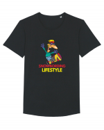 Snowboarding Lifestyle Tricou mânecă scurtă guler larg Bărbat Skater