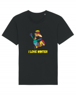 I Love Winter & Having Fun Snowboarding  Tricou mânecă scurtă Unisex Rocker