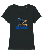 If You're Scared Stay Home! Snowboarding Tricou mânecă scurtă guler larg fitted Damă Expresser