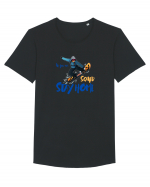 If You're Scared Stay Home! Snowboarding Tricou mânecă scurtă guler larg Bărbat Skater