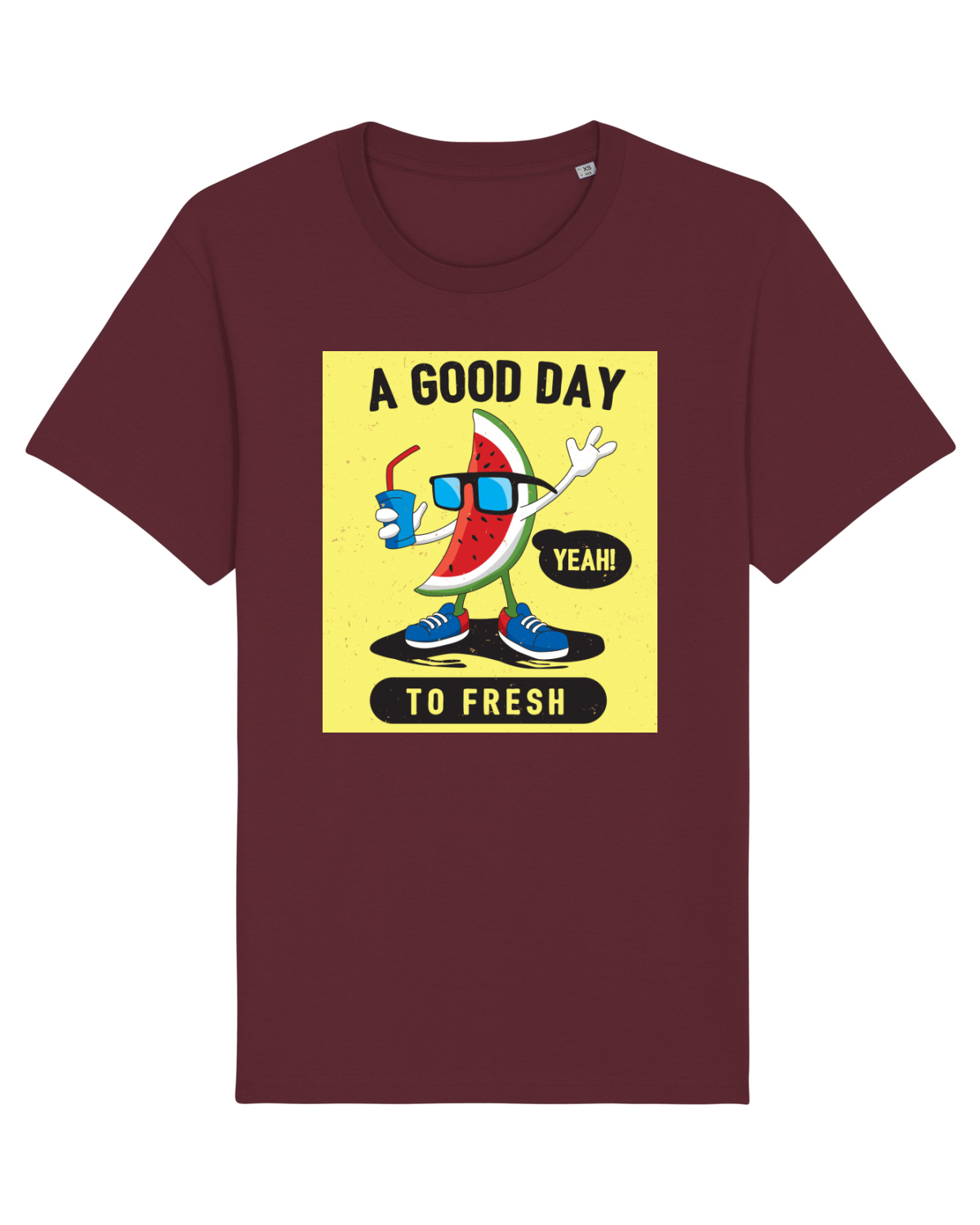 Tricou mânecă scurtă Unisex Rocker Burgundy