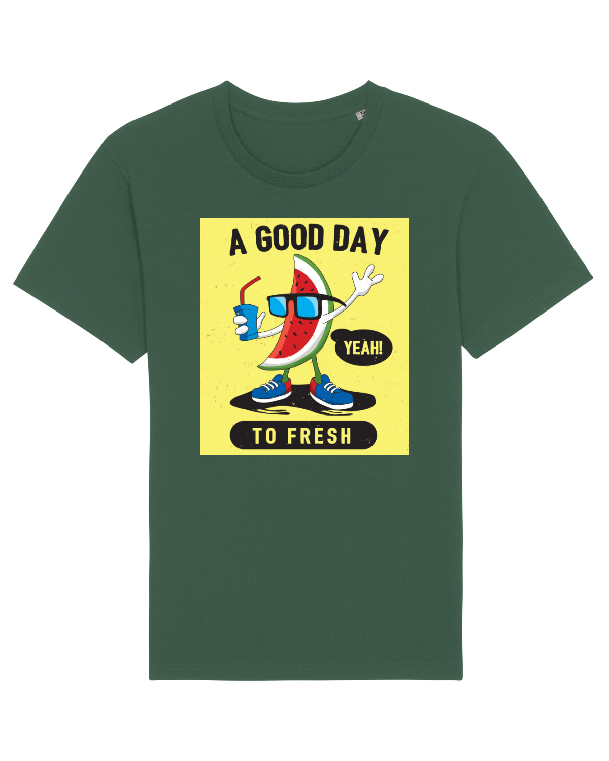 Tricou mânecă scurtă Unisex Rocker Bottle Green