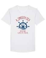 A Smooth Sea Never Made A Skillful Sailor Tricou mânecă scurtă guler larg Bărbat Skater