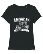 American Motorcycles Tricou mânecă scurtă guler larg fitted Damă Expresser