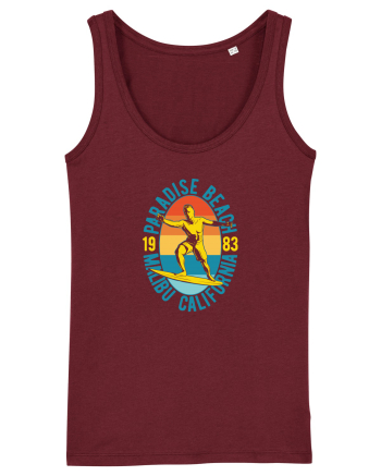 Paradise Beach Surfing Burgundy