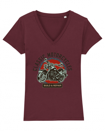 Classic Motorcycles Burgundy