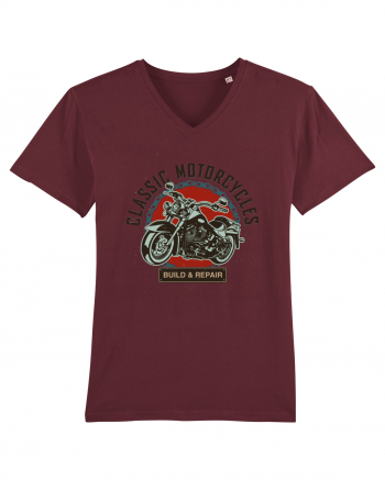 Classic Motorcycles Burgundy