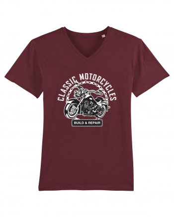 Classic Motorcycles Burgundy