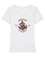 Beware Octopus Tricou mânecă scurtă guler larg fitted Damă Expresser