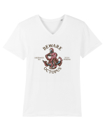 Beware Octopus Tricou mânecă scurtă guler V Bărbat Presenter