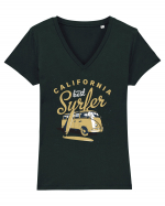 California Best Surfer Tricou mânecă scurtă guler V Damă Evoker