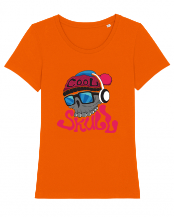 Cool Skull Bright Orange