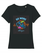 Do More Of What Makes You Stronger Tricou mânecă scurtă guler larg fitted Damă Expresser