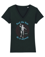 Feel The Fear And Do It Anyway Tricou mânecă scurtă guler V Damă Evoker