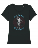 Feel The Fear And Do It Anyway Tricou mânecă scurtă guler larg fitted Damă Expresser
