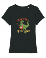 Born to be a Rock Star Trex Tricou mânecă scurtă guler larg fitted Damă Expresser