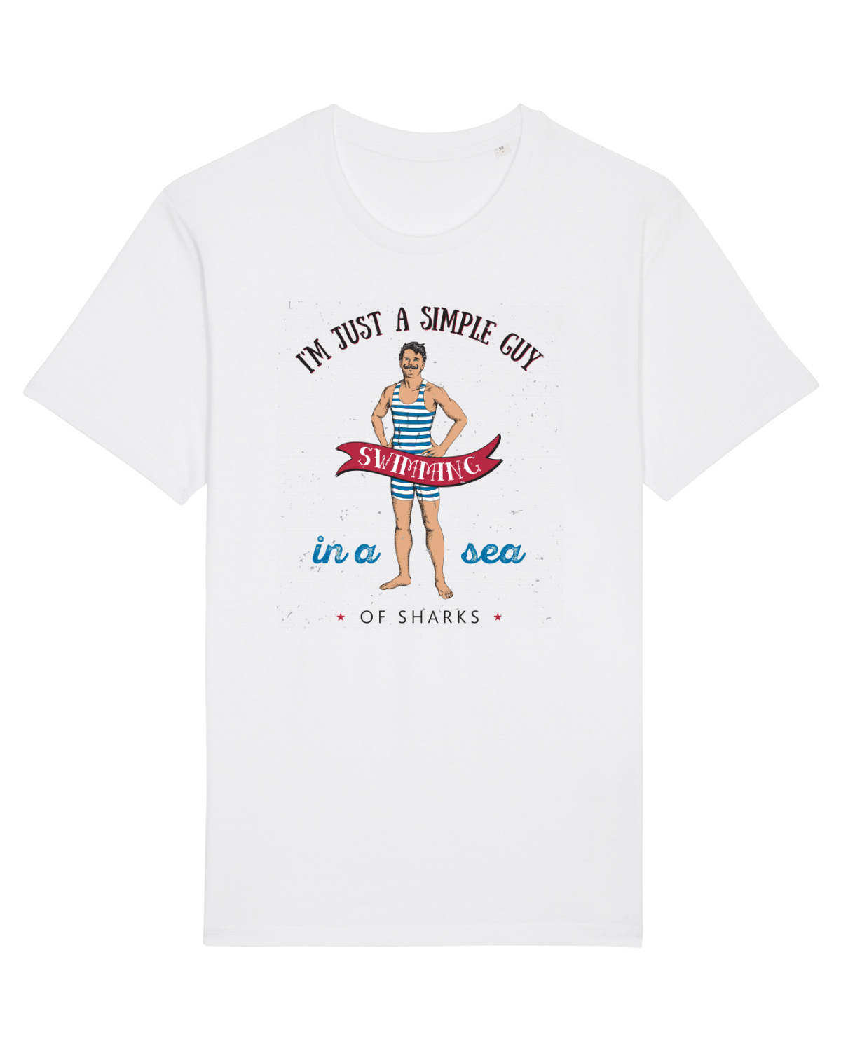 Tricou mânecă scurtă Unisex Rocker White