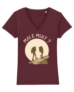 Pentru cupluri - Mai e mult? Tricou mânecă scurtă guler V Damă Evoker