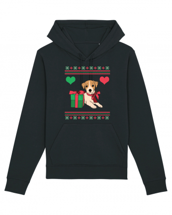 În stil ugly sweater - Cadou cu catel dragut Black