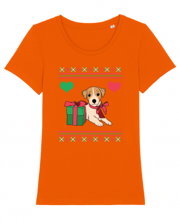 În stil ugly sweater - Cadou cu catel dragut Bright Orange