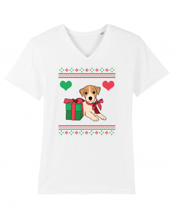 În stil ugly sweater - Cadou cu catel dragut White