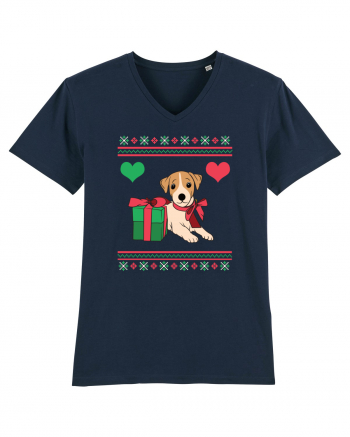 În stil ugly sweater - Cadou cu catel dragut French Navy