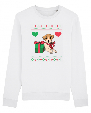 În stil ugly sweater - Cadou cu catel dragut White