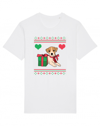 În stil ugly sweater - Cadou cu catel dragut White