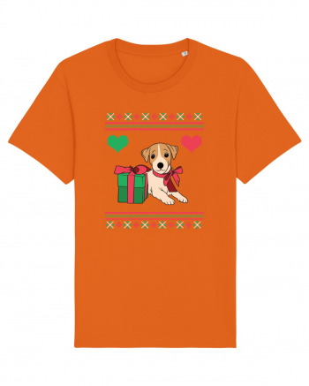 În stil ugly sweater - Cadou cu catel dragut Bright Orange