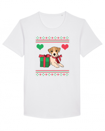 În stil ugly sweater - Cadou cu catel dragut White