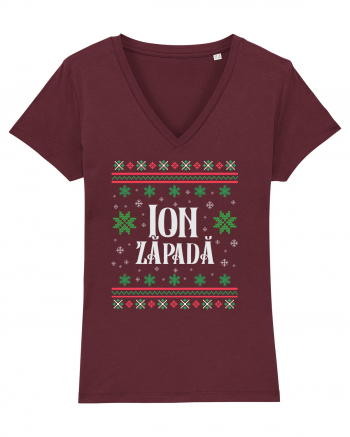 În stil ugly sweater - Ion Zăpadă Burgundy