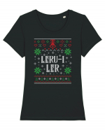 În stil ugly sweater - Leru-i ler Tricou mânecă scurtă guler larg fitted Damă Expresser