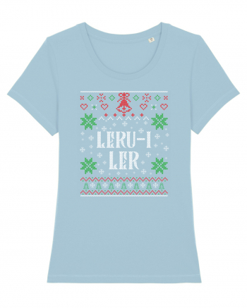 În stil ugly sweater - Leru-i ler Sky Blue