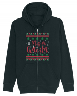 În stil ugly sweater - Moș Crăcilă Hanorac cu fermoar Unisex Connector