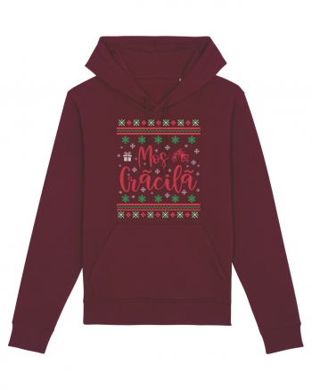 În stil ugly sweater - Moș Crăcilă Burgundy