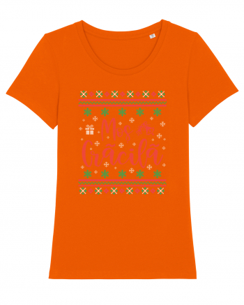 În stil ugly sweater - Moș Crăcilă Bright Orange