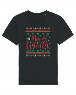 În stil ugly sweater - Moș Crăcilă Tricou mânecă scurtă Unisex Rocker