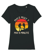 Mai e mult, mai 5 minute - retro sunset Tricou mânecă scurtă guler larg fitted Damă Expresser