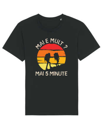 Mai e mult, mai 5 minute - retro sunset Black