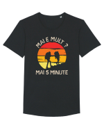 Mai e mult, mai 5 minute - retro sunset Tricou mânecă scurtă guler larg Bărbat Skater