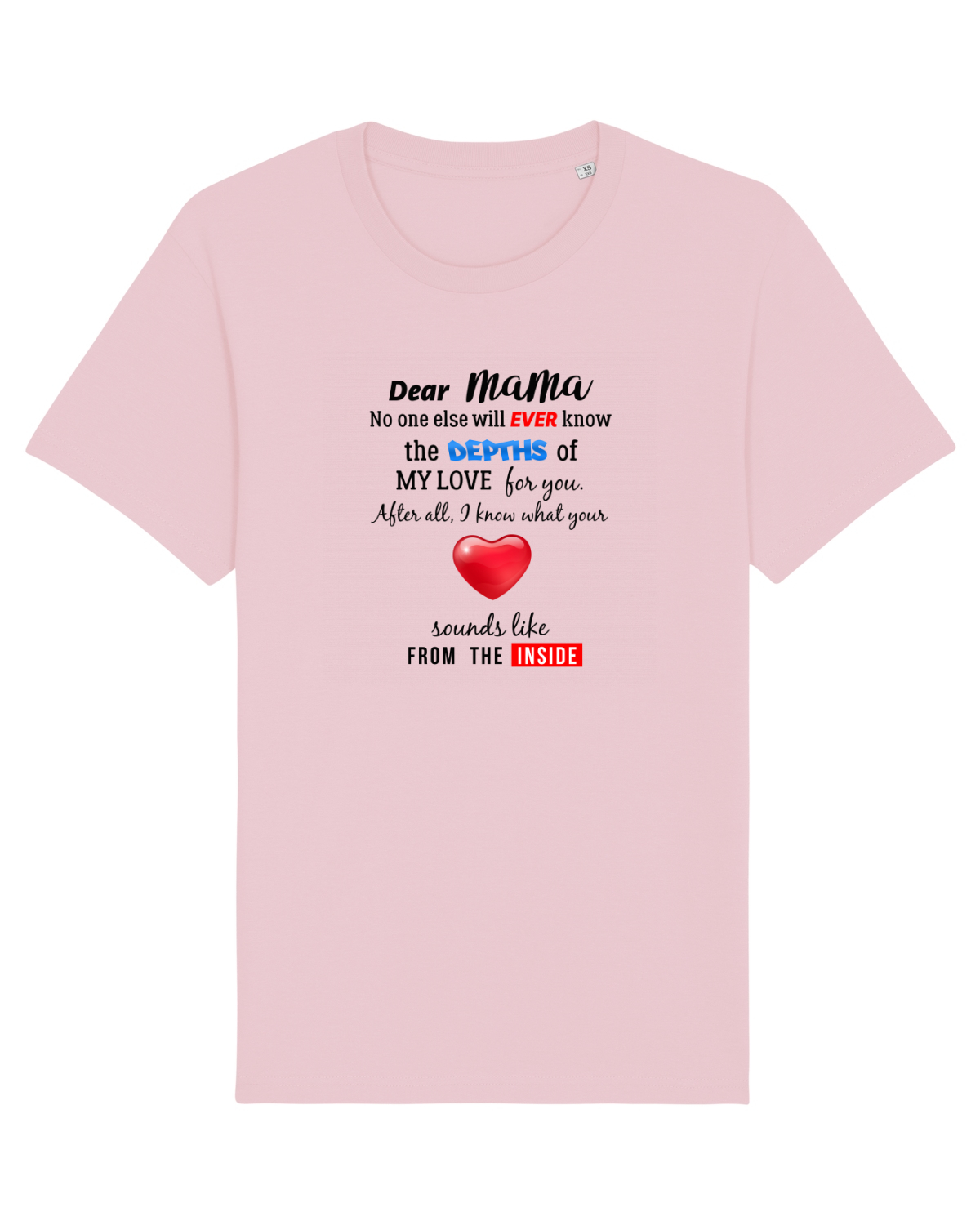 Tricou mânecă scurtă Unisex Rocker Cotton Pink